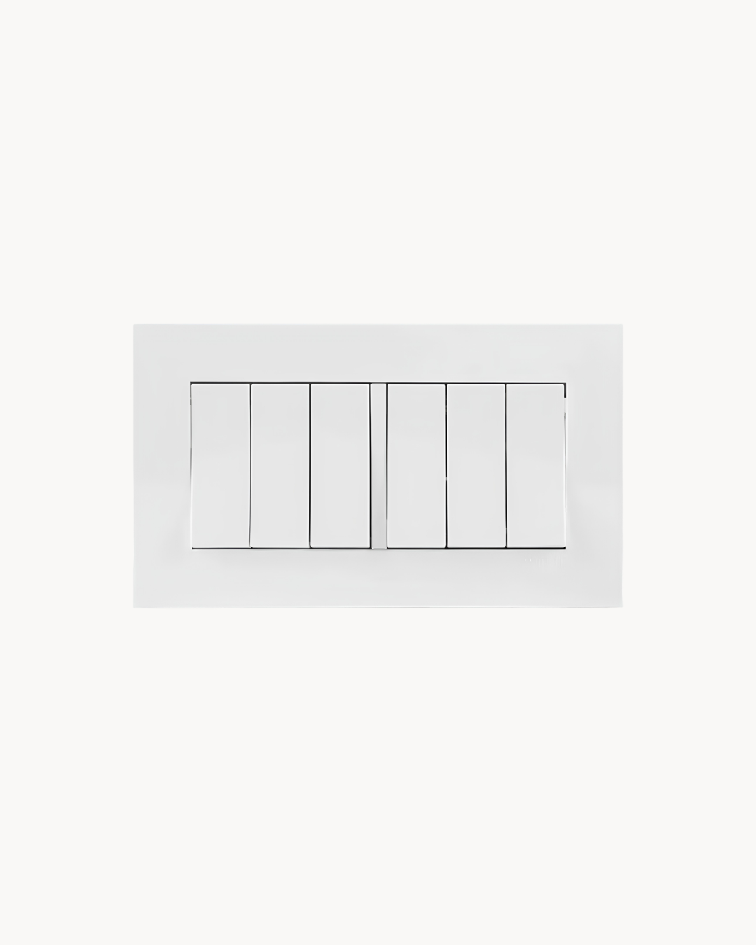Schneider Vivace 16AX 6 gang 1 way switch, white