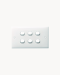 Schneider S-Classic 10AX 6 gang 1 way switch, white