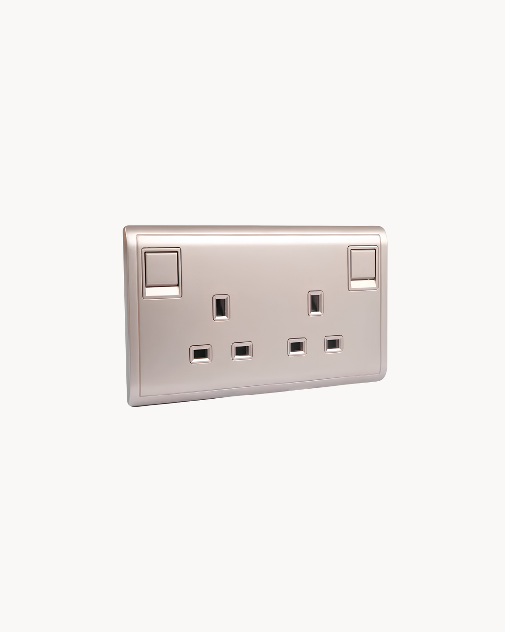 Schneider Pieno 13 A duplex switched socket, Wine Gold