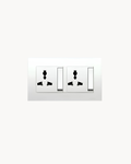 Schneider Vivace duplex international switched socket, white
