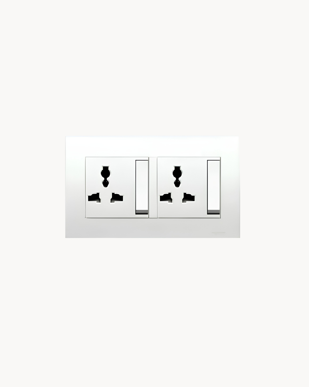 Schneider Vivace duplex international switched socket, white