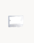 Schneider IP55 weatherproof duplex socket cover, transparent, open