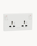 Schneider Vivace E 13 A duplex international switched socket, white