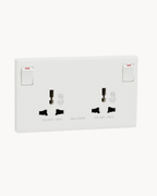 Schneider Vivace E 13 A duplex international switched socket, white