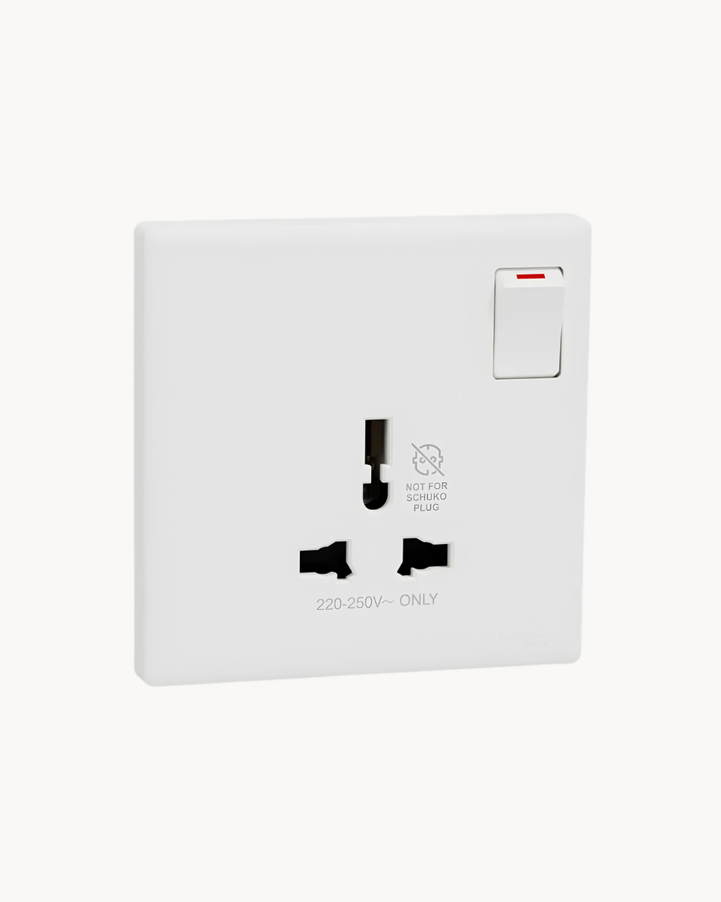 Schneider Vivace E 13 A international switched socket, white