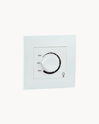 Schneider Vivace light dimmer, white, angled view
