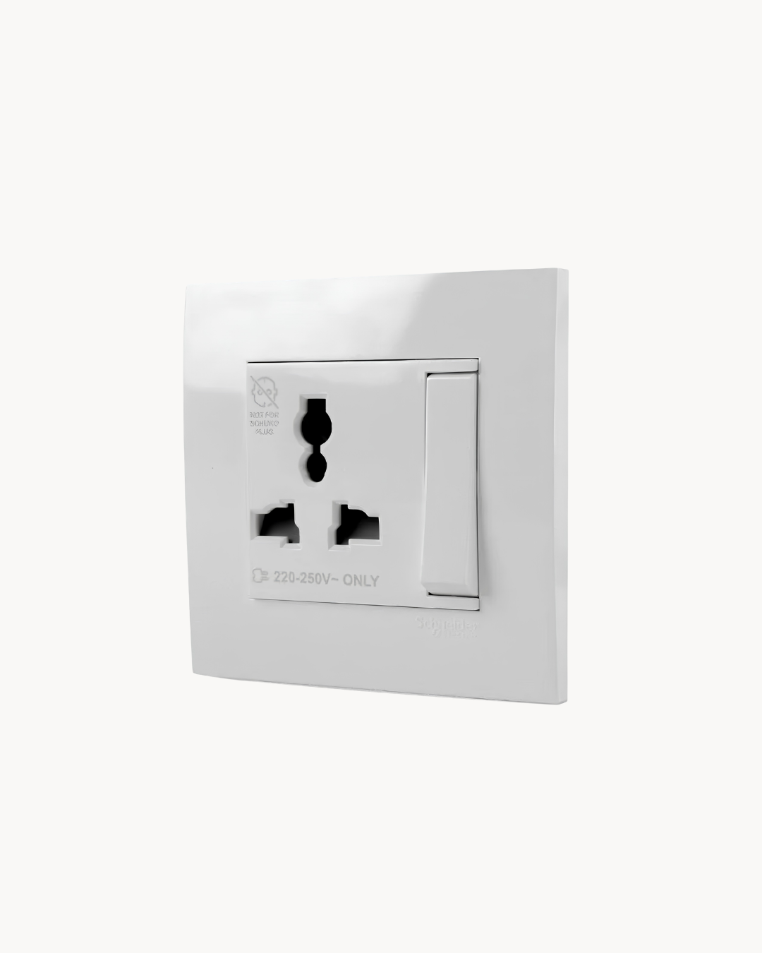 Schneider Vivace 13 A international switched socket, white