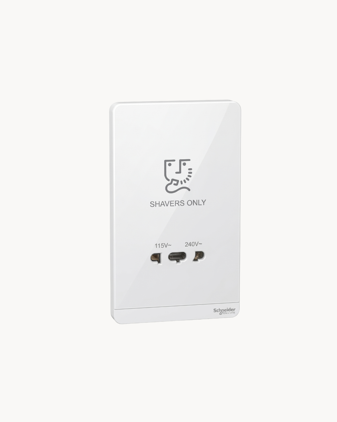 Schneider AvatarOn universal shaver socket, White
