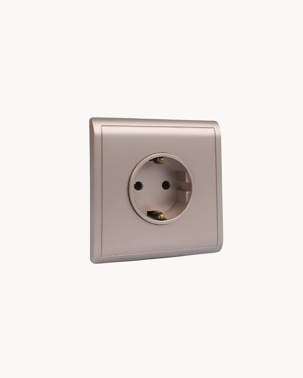 Schneider Pieno 16 A Schuko socket, Wine Gold