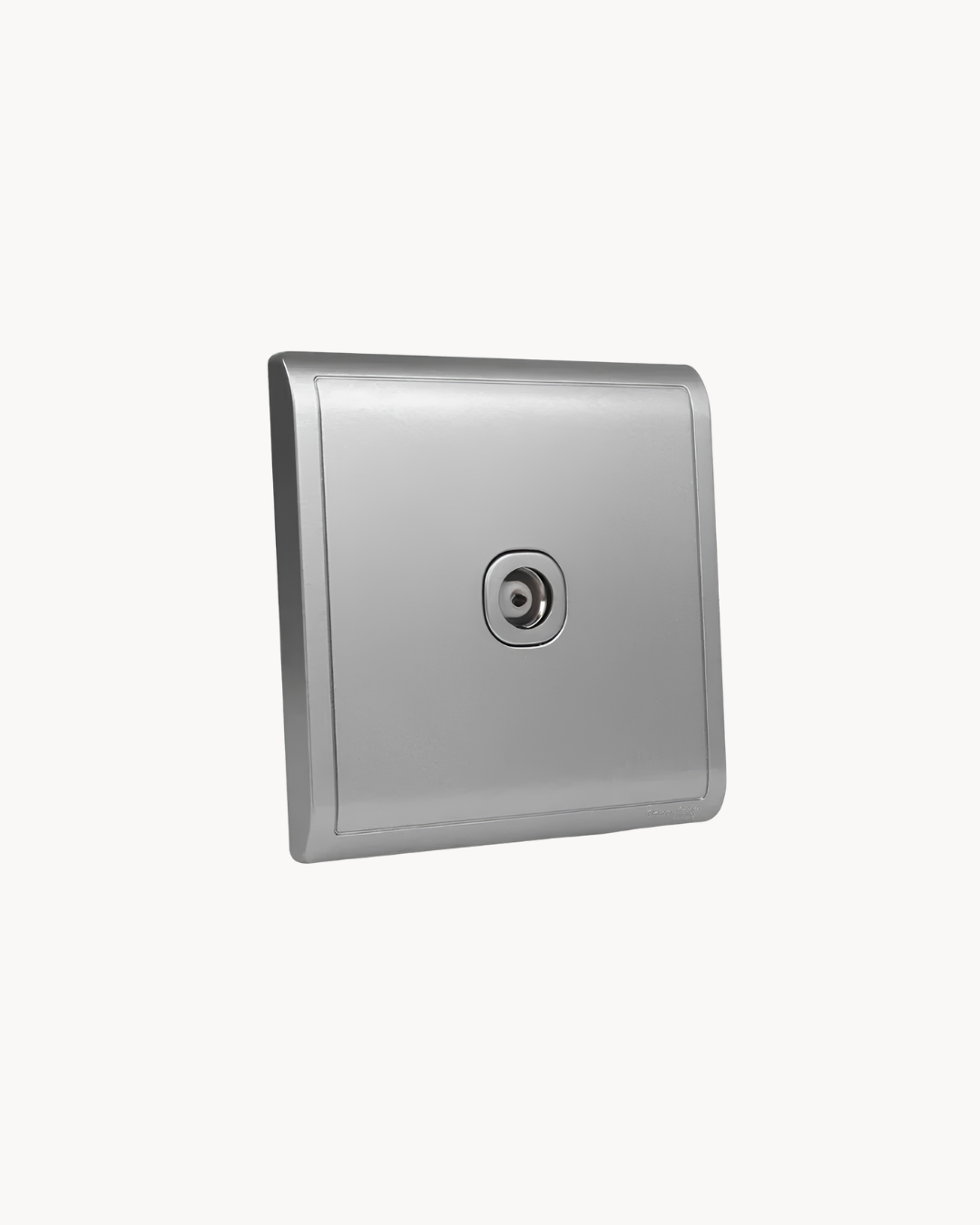 Schneider Pieno 1 gang TV outlet, Aluminium Silver