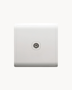 Schneider Pieno 1 gang TV outlet, White