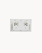 Schneider Vivace E duplex international socket with USB A+C, white, angled view