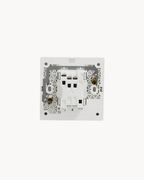 Schneider Vivace E 20 A double pole switch with LED, white, detail view