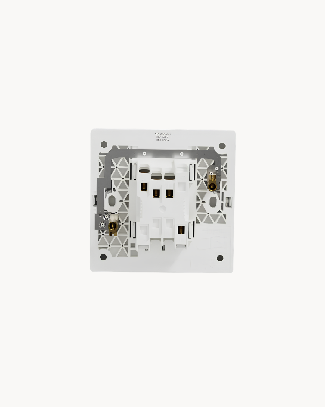 Schneider Vivace E 20 A double pole switch with LED, white, detail view