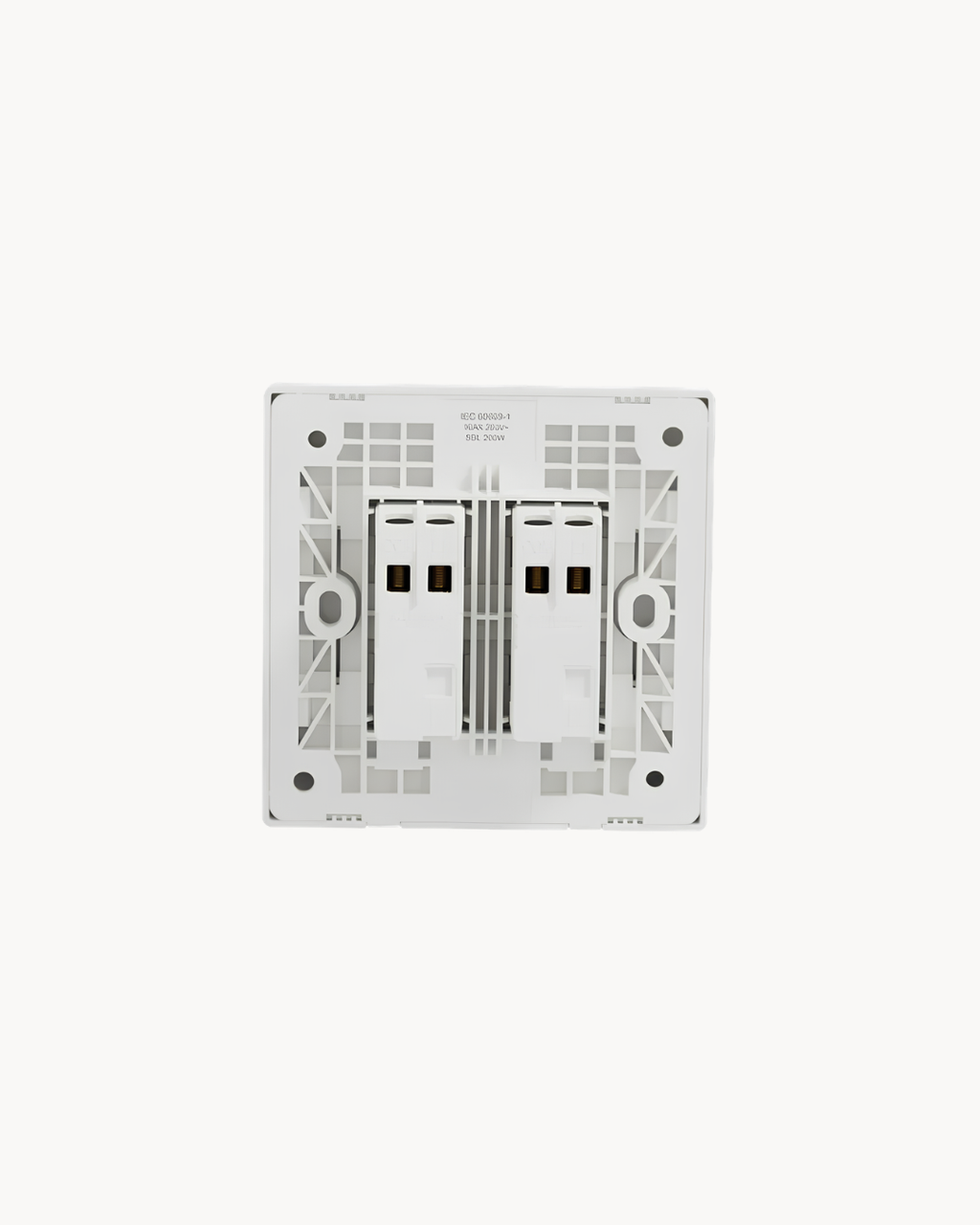 Schneider Vivace E 16AX 2 gang 1 way switch, white, detail view