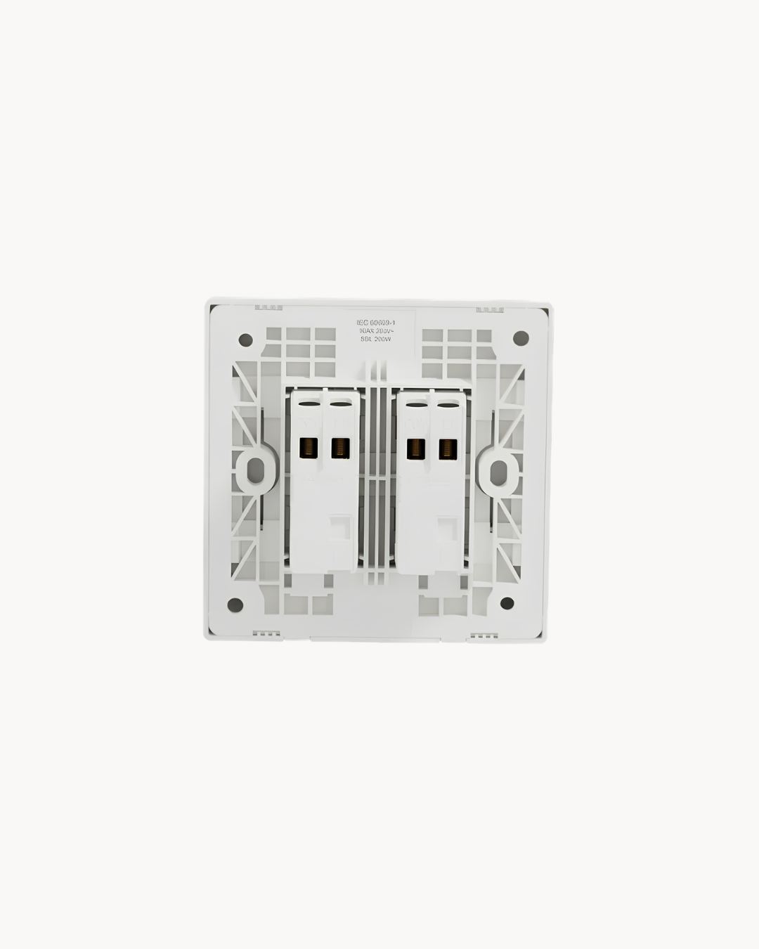Schneider Vivace E 16AX 2 gang 2 way switch, white, detail view