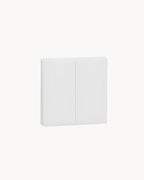Schneider Vivace E 16AX 2 gang 1 way switch, white, angled view