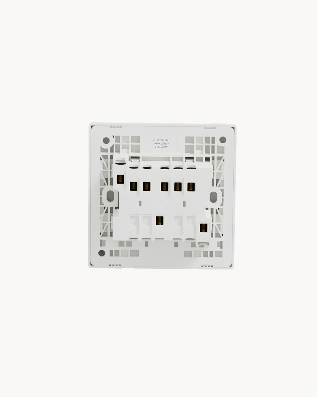 Schneider Vivace E 16AX 4 gang switch, white, detail view