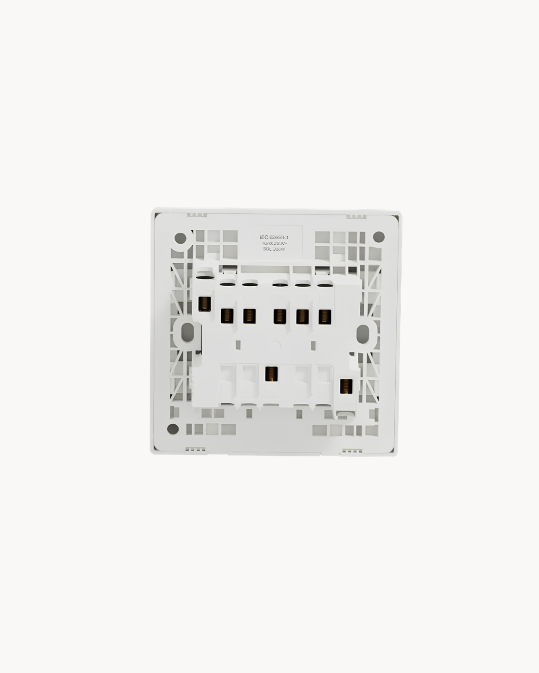Schneider Vivace E 16AX 4 gang switch, white, detail view