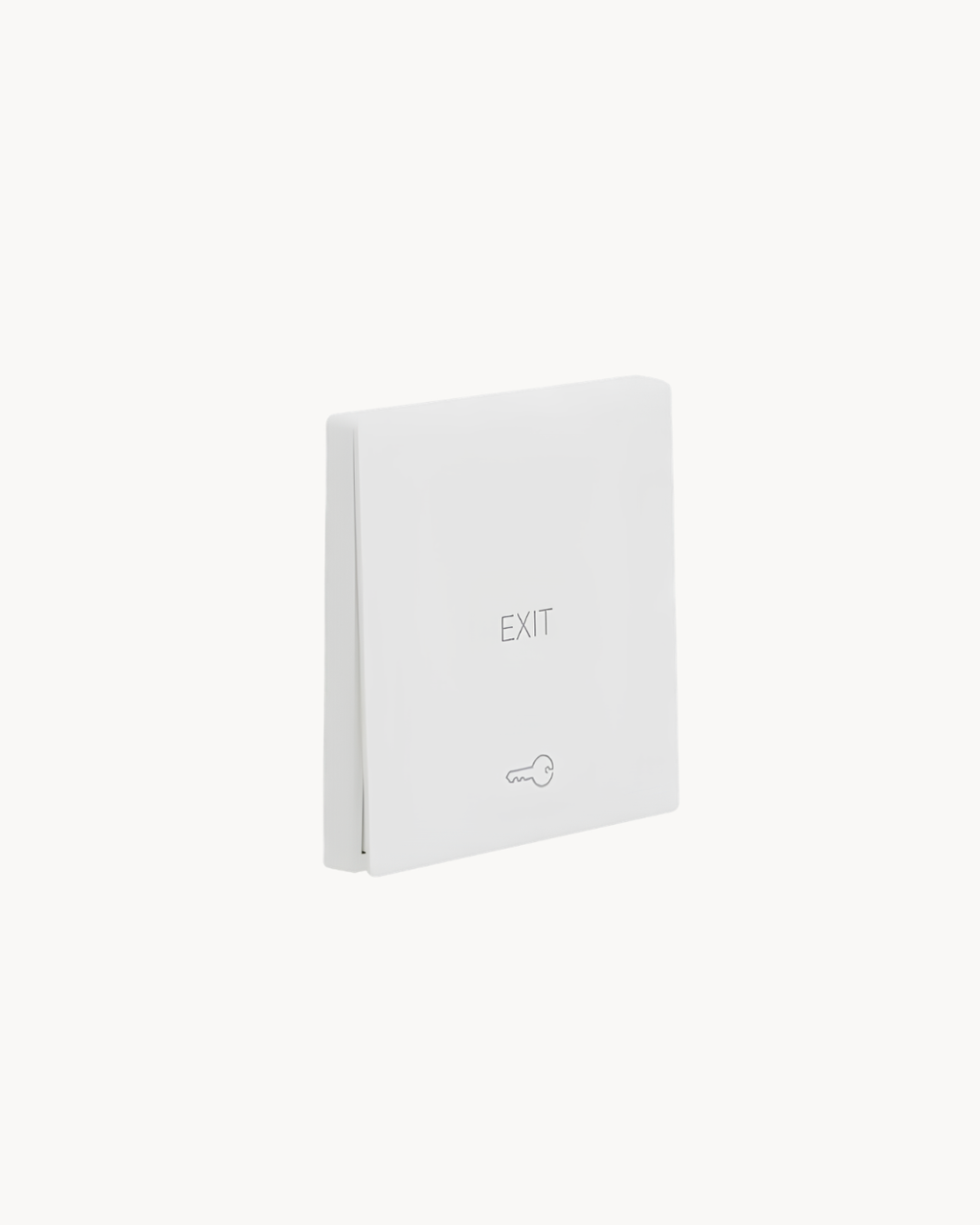 Schneider Vivace E door exit switch, white, angled view