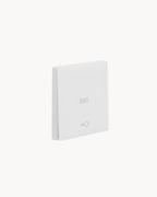 Schneider Vivace E door exit switch, white, angled view