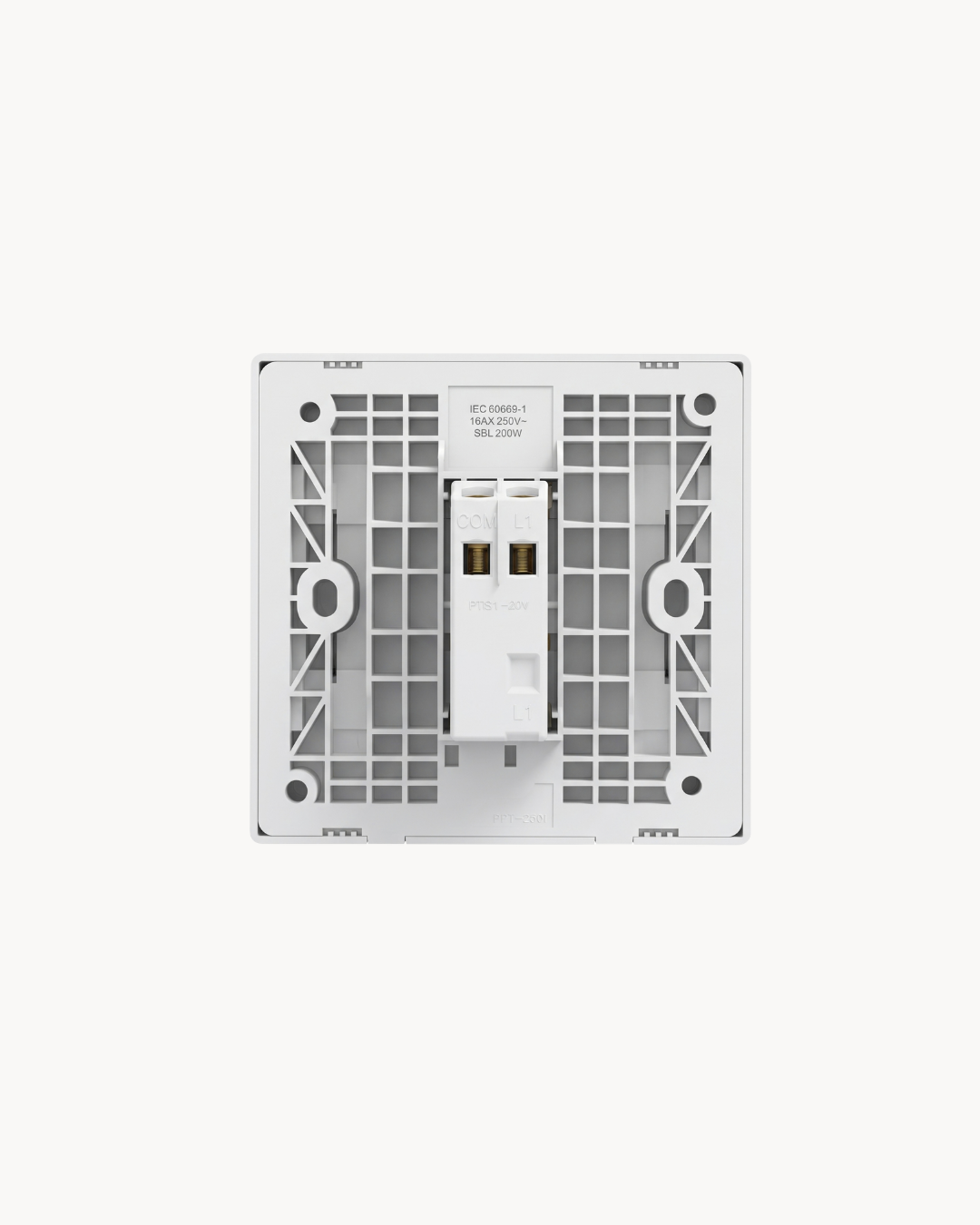 Schneider Vivace E 16AX 1 gang 1 way switch, white, angled view