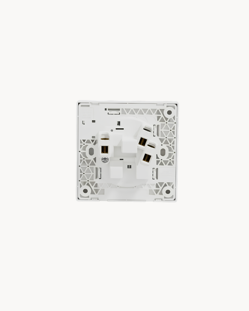Schneider Vivace E 13 A switched socket, white, detail view