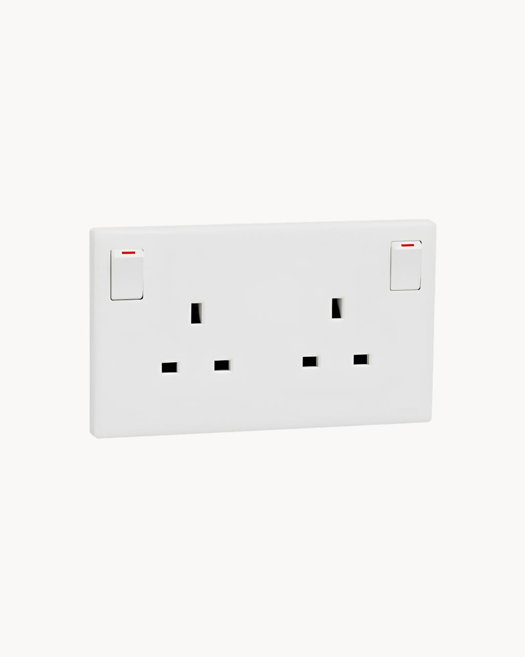 Schneider Vivace E 13 A duplex switched socket, white