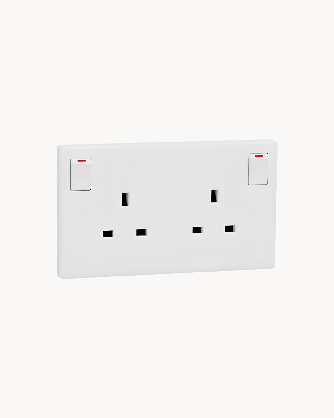 Schneider Vivace E 13 A duplex switched socket, white