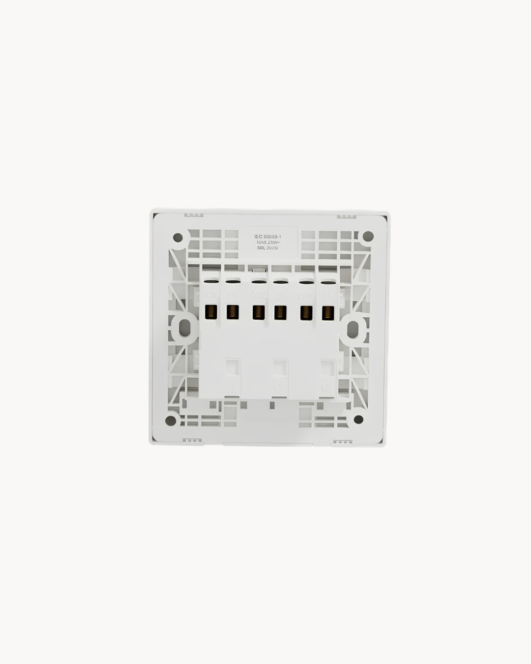 Schneider Vivace E 16AX 3 gang switch, white, detail view