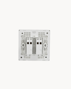 Schneider Vivace E 2 gang hotel switch, DND and PCU, white, detail view