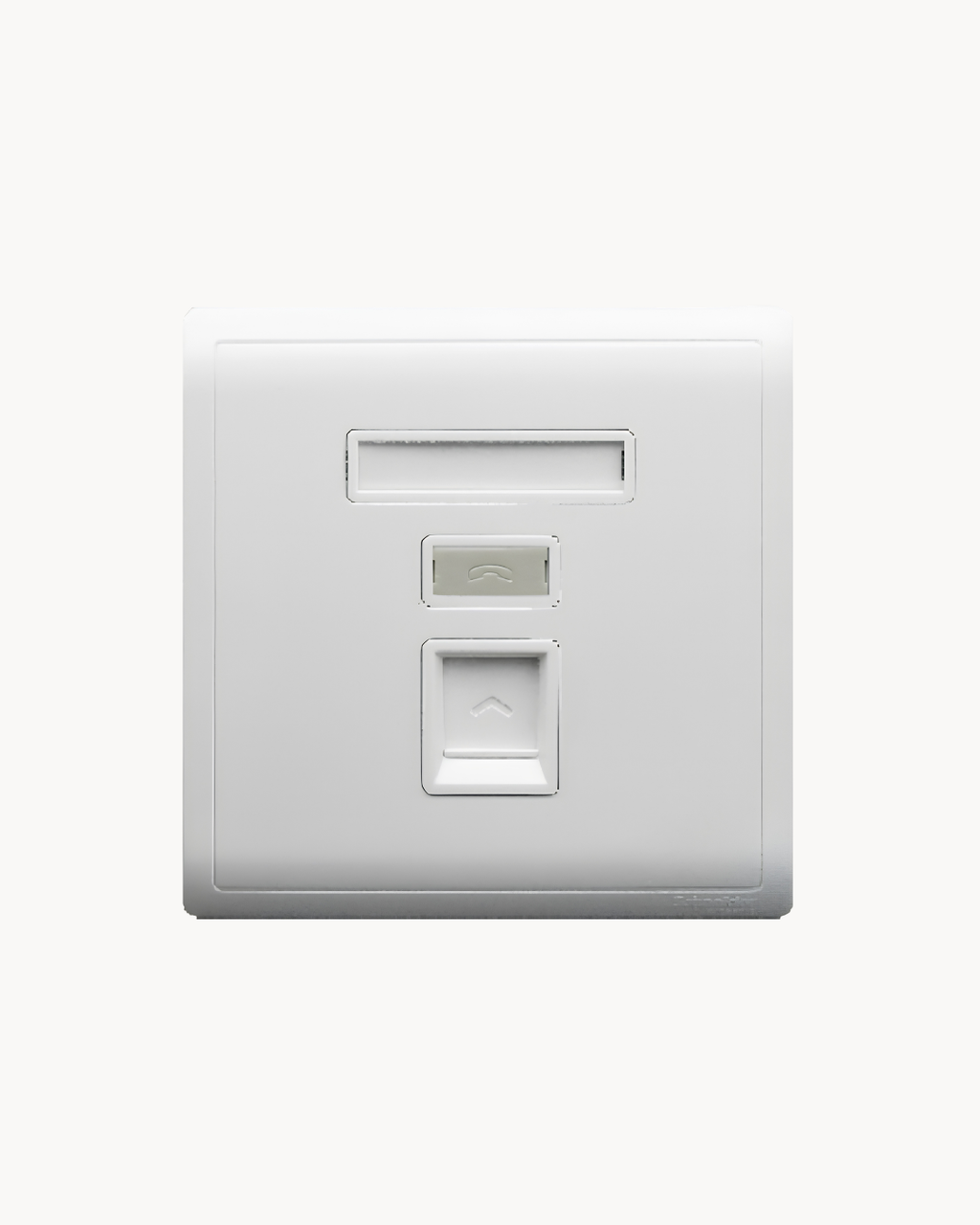 Schneider Pieno 1 gang shuttered plate, White