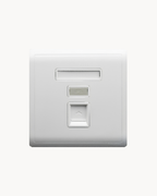 Schneider Pieno 1 gang shuttered plate, White