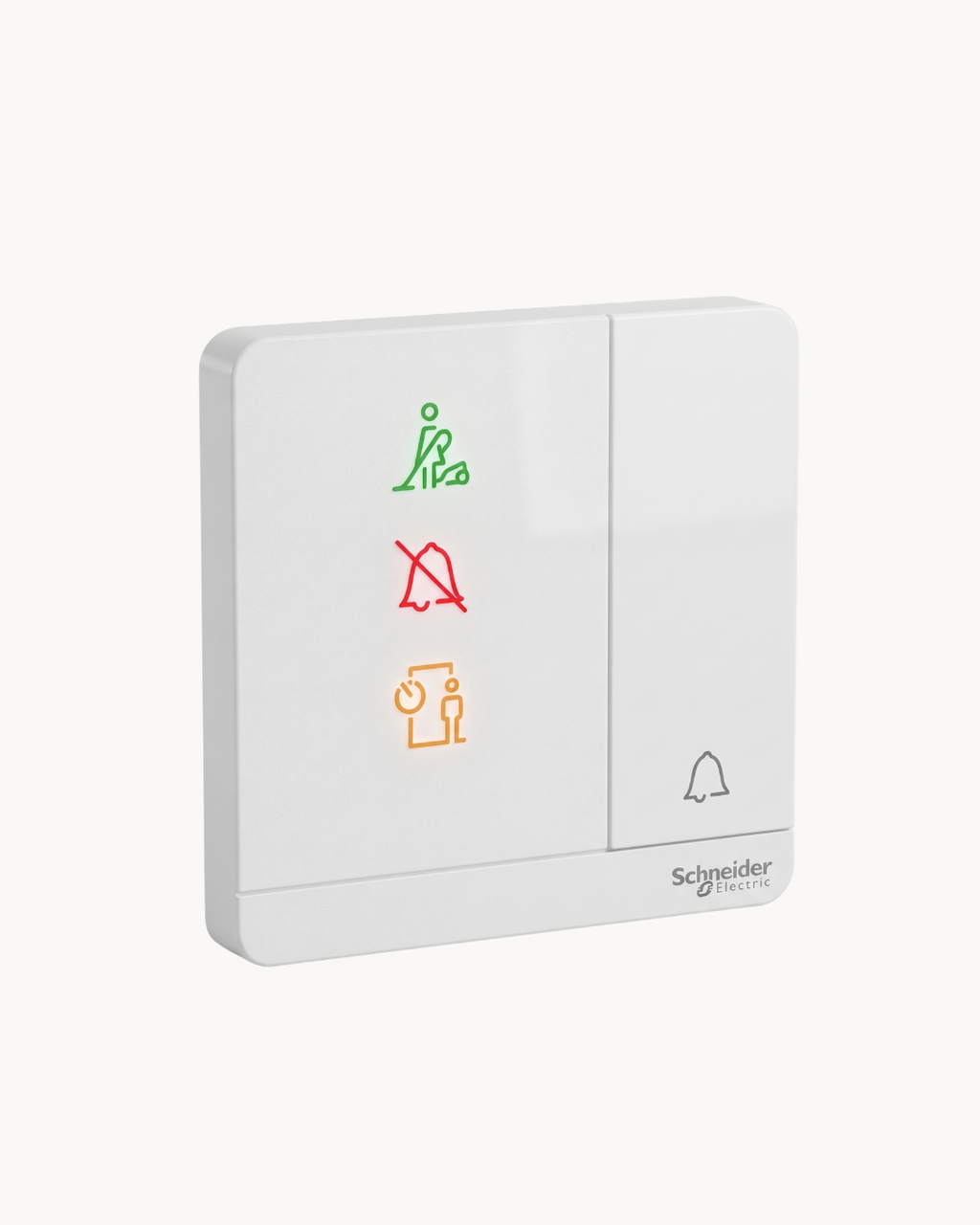 Schneider AvatarOn hotel DND, PCU and bell indicator switch, White