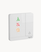 Schneider AvatarOn hotel DND, PCU and bell indicator switch, White