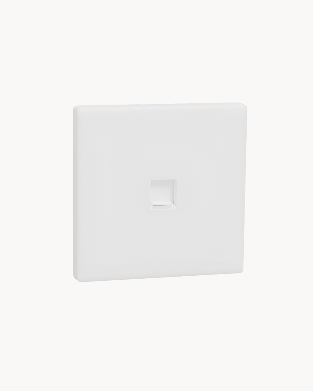 Schneider Vivace E 1 gang shuttered telephone outlet, white