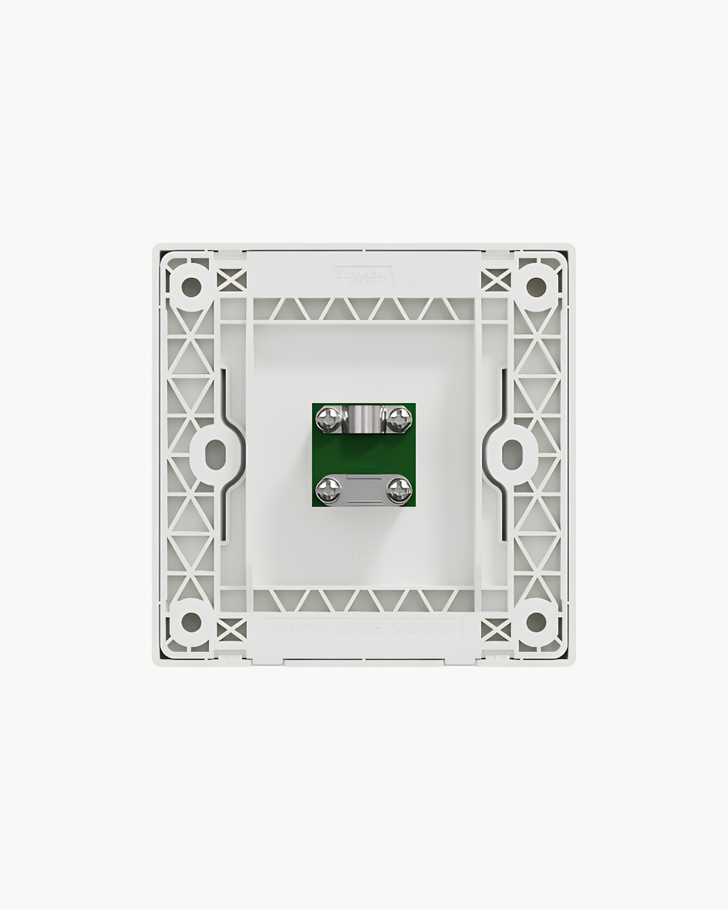 Schneider Vivace E 1 gang TV outlet, white, angled view
