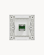 Schneider Vivace E 1 gang TV outlet, white, angled view