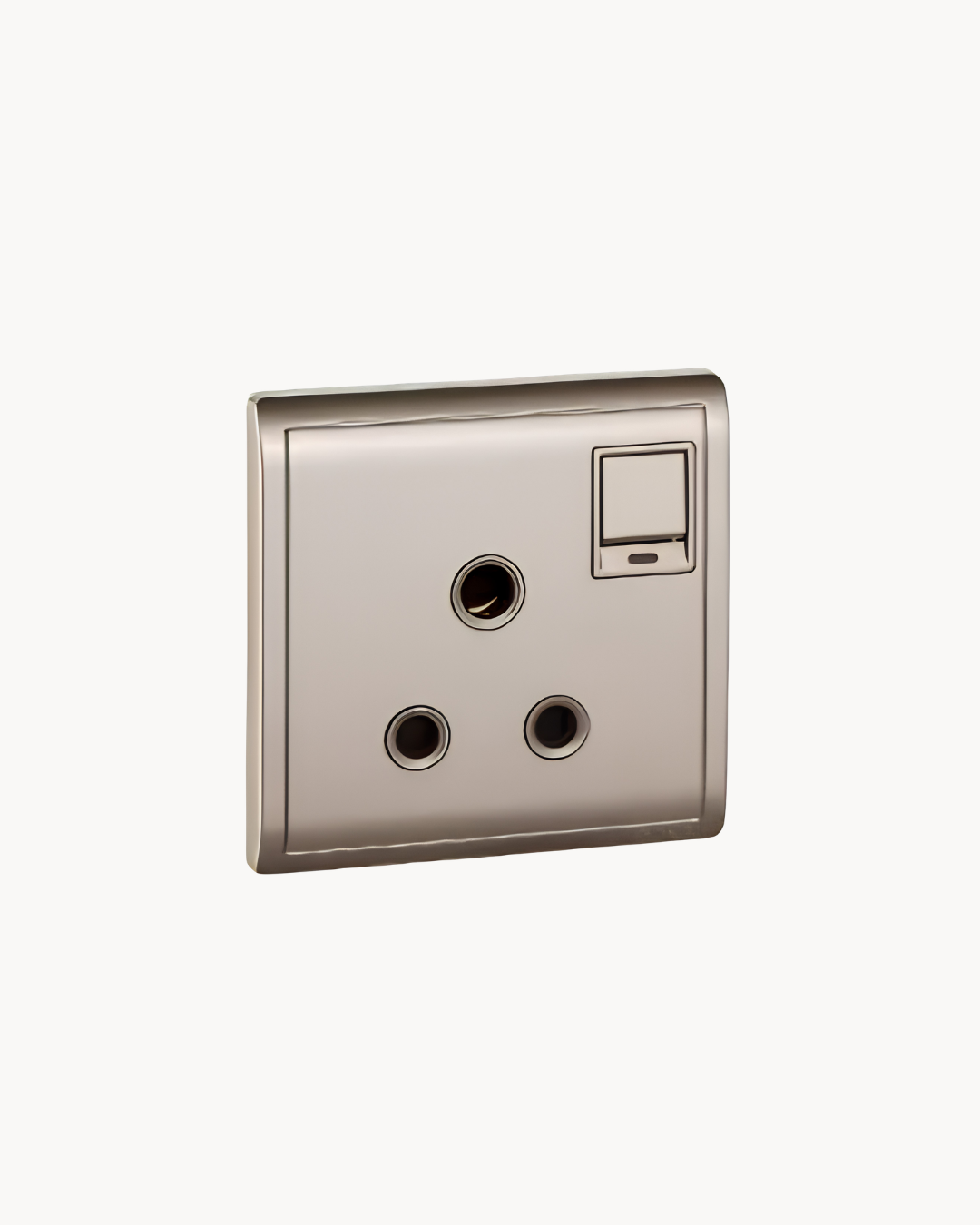 Schneider Pieno 5 A switched socket with neon, Wine Gold
